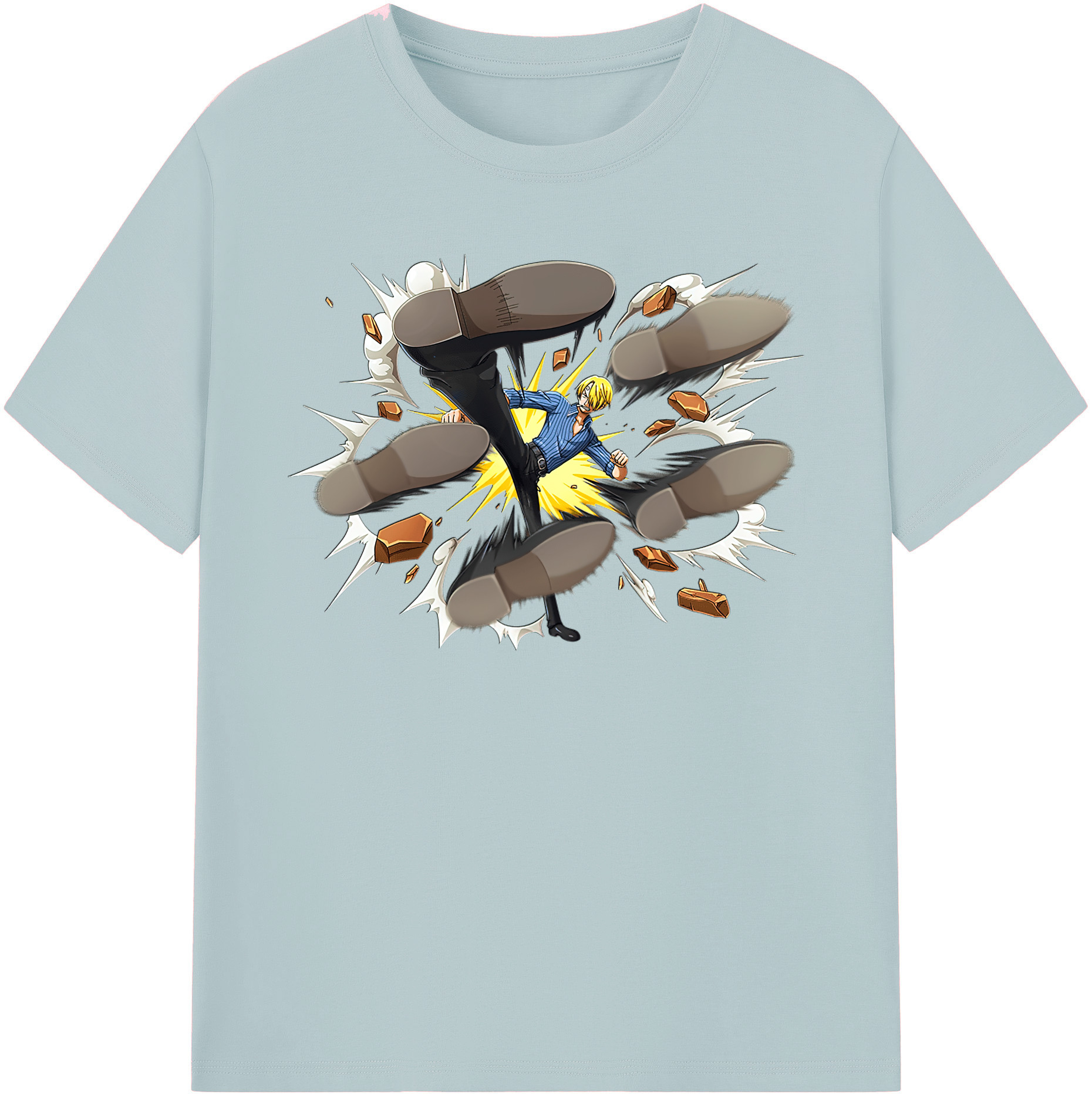 ワンピース サンジ ONE PIECE Sanji 綿100％半袖Tシャツ（フロントプリント）